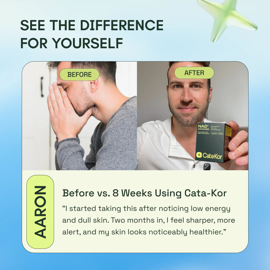 Cata-Kor NAD+ Advanced Anti-Aging Supplement With Resveratrol