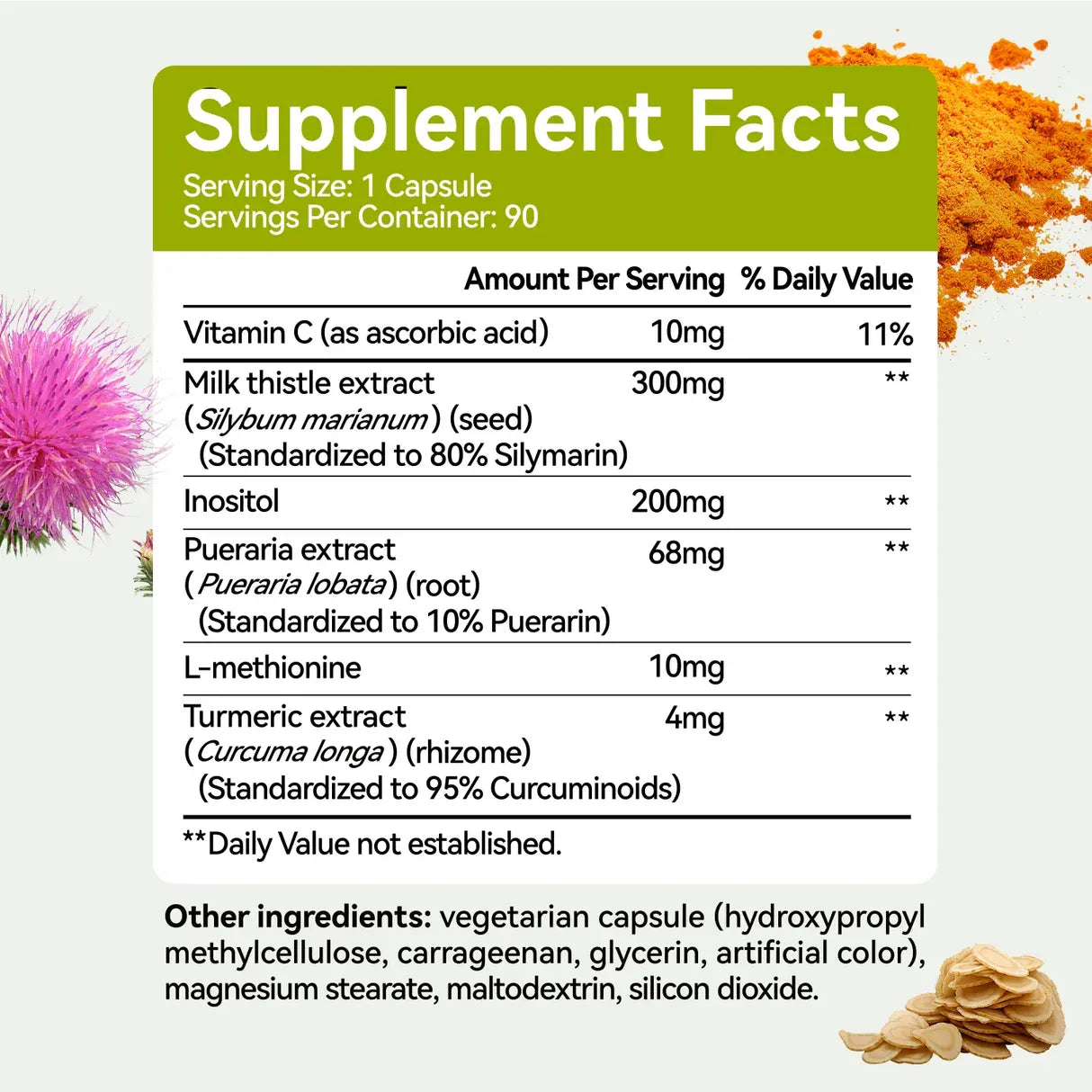 Milk Thistle 300mg Extract - Liver Detox & Repair Support